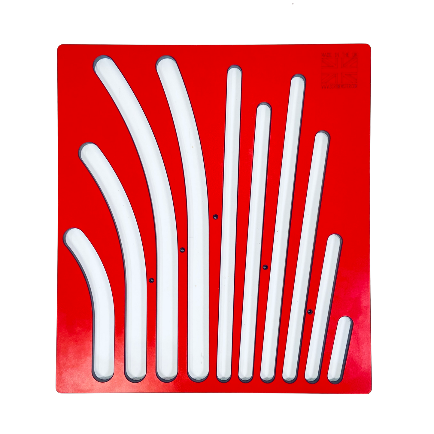 SCRIBE-MASTER - Drainer Groove Plate - Inner Plate Curved & Lightning Fans With Flex-Tech