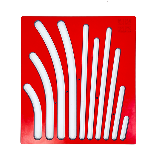 SCRIBE-MASTER - Drainer Groove Plate - Inner Plate Curved & Lightning Fans With Flex-Tech