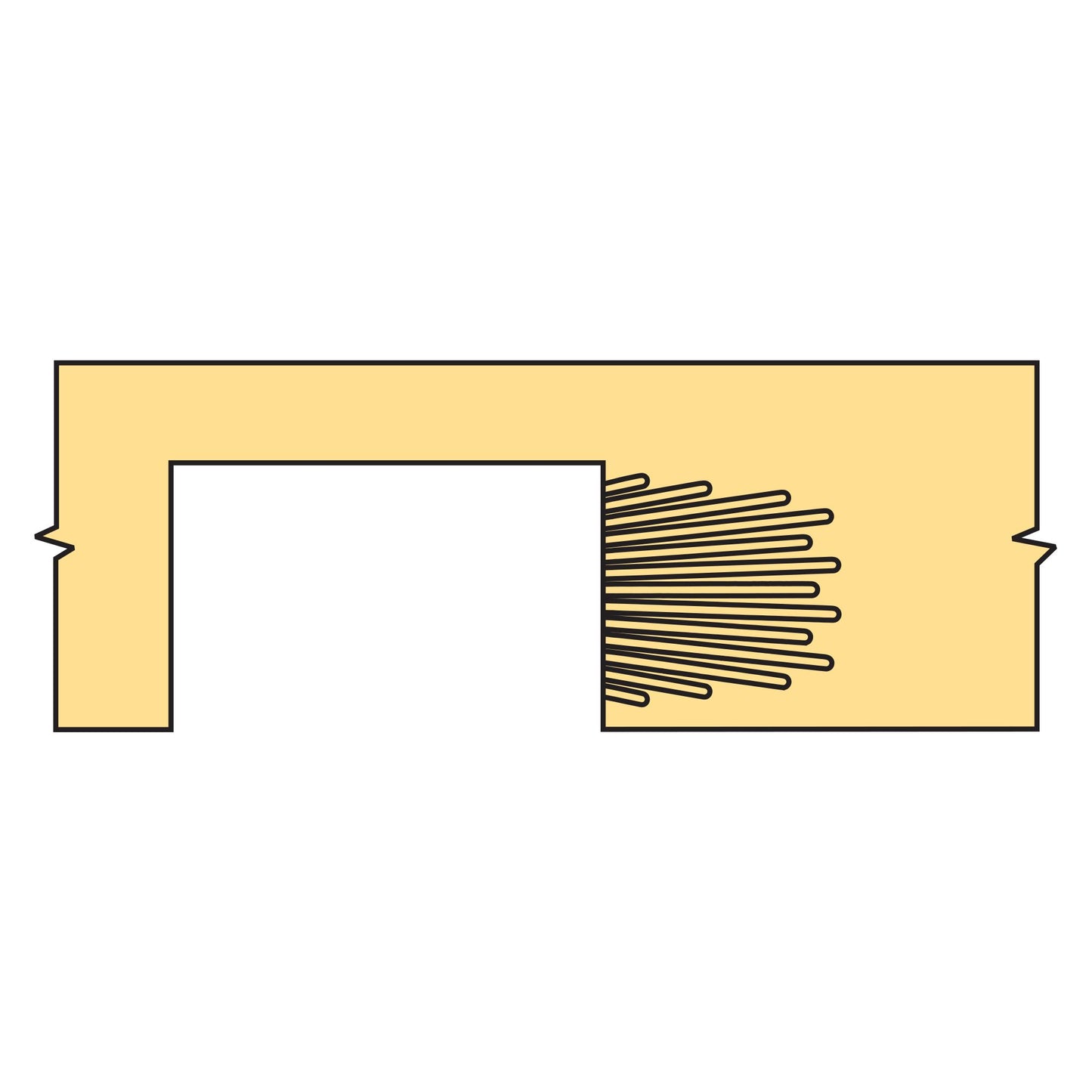 Drainer Groove Plate - Inner Plate Curved & Lightning Fans With Flex-Tech