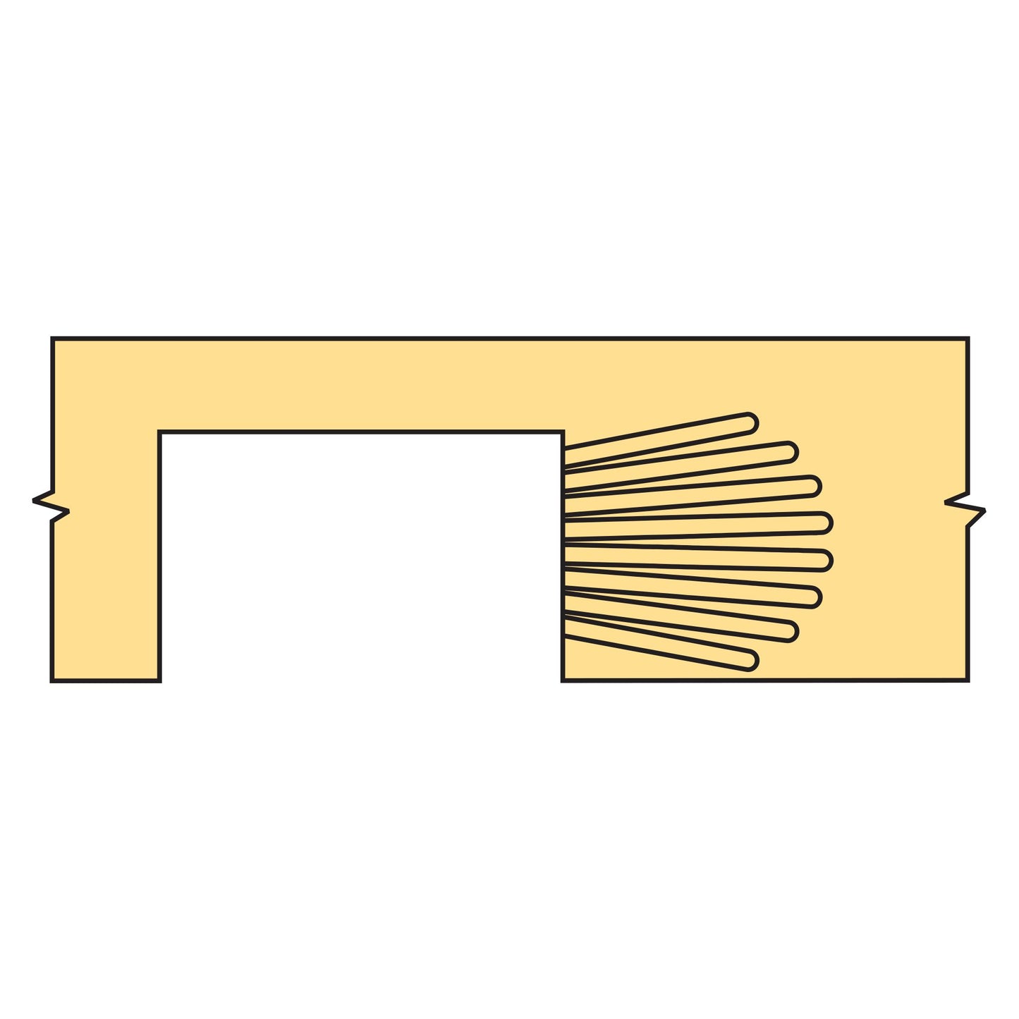 Drainer Groove Plate - Inner Plate Straight Slot & Straight Fan With Flex-Tech