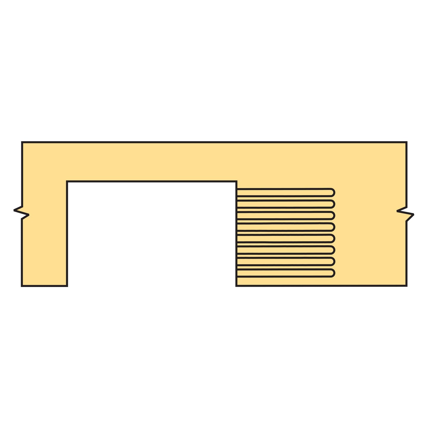 Drainer Groove Plate - Inner Plate Straight Slot & Straight Fan With Flex-Tech