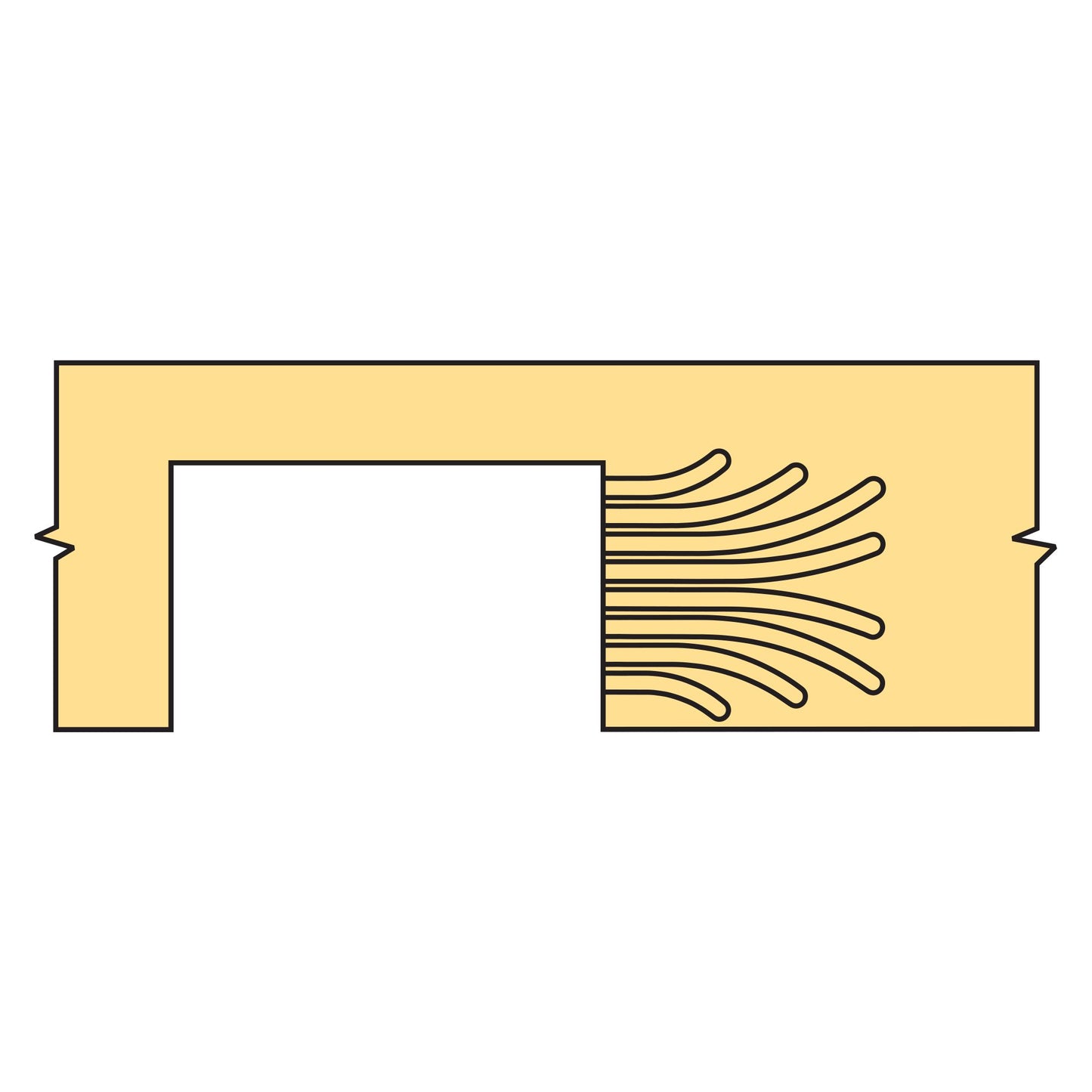 SCRIBE-MASTER - Drainer Groove Plate - Inner Plate Curved & Lightning Fans With Flex-Tech